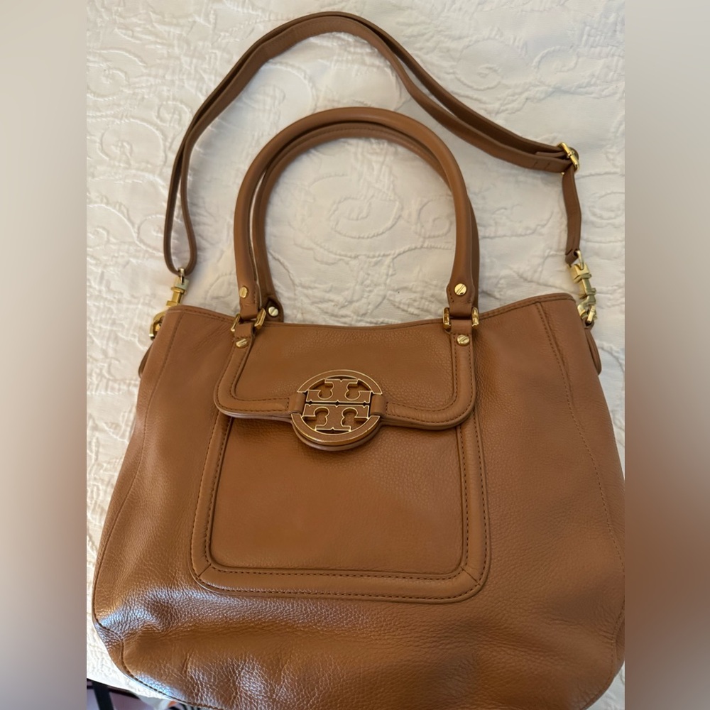 Tory Burch leather logo tote/shoulder bag